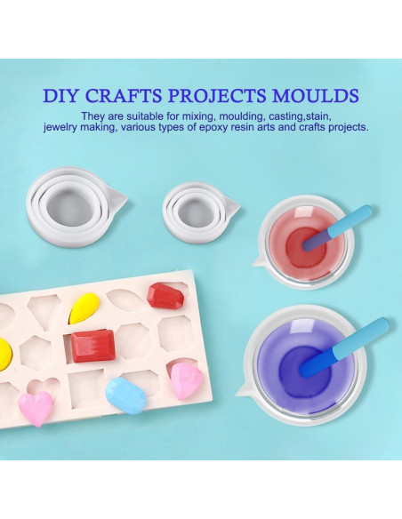 Conjunto de 4 Tazas Medidoras de Silicona Koonafy 50ml-500ml