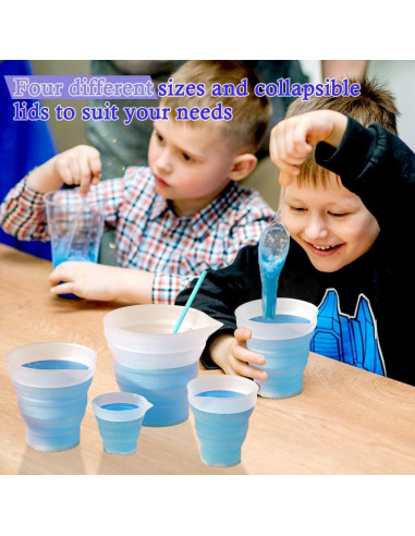 Conjunto de 4 Tazas Medidoras de Silicona Koonafy 50ml-500ml