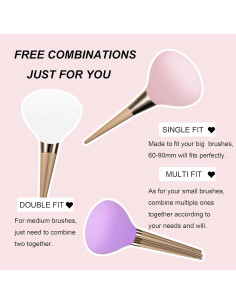 Cubiertas para Brochas de Maquillaje Flyaway - Estuche Silicona 6 Pzs 2