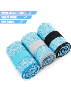 Paquete de 3 Toallas de Gimnasio KISS QUEEN Microfibra 78x39 cm 2