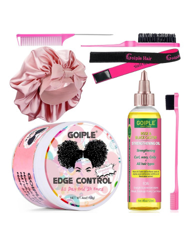 Kit de Estilizado Goiple 7pcs: Cera de Control de Bordes y Aceite