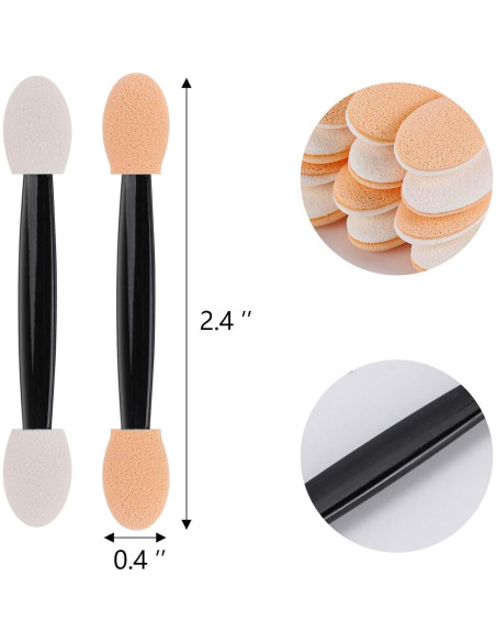 1000 Aplicadores de Sombra de Ojos Desechables Tbestmax - Negro