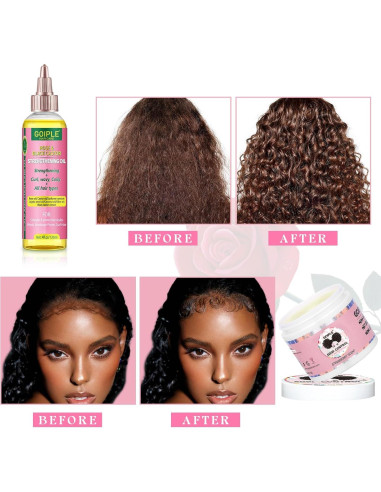 Kit de Estilizado Goiple 7pcs: Cera de Control de Bordes y Aceite