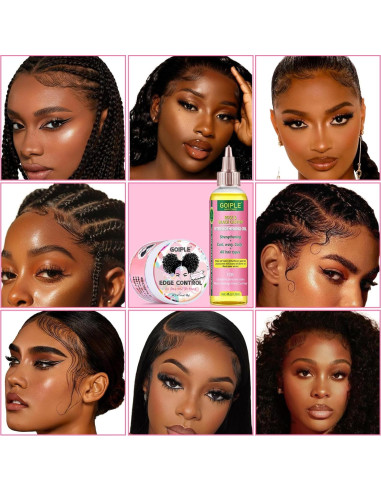 Kit de Estilizado Goiple 7pcs: Cera de Control de Bordes y Aceite