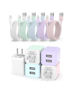 Cargador USB Doble iGENJUN 12W + 5 Cables Lightning 6FT