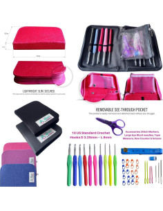 Set de Ganchillos Ergonomicos Elementos de Athena - Negro 2