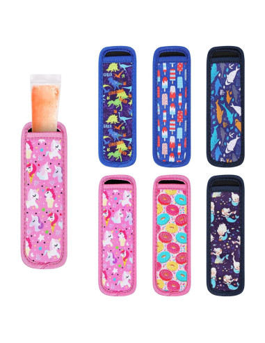 Mangas Reutilizables para Helados 6 Piezas Neopreno Multicolor