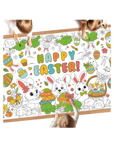 Póster de Colorear Pascua Litmitfu 183x79 cm para Niños