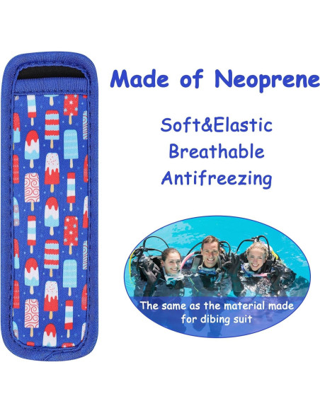 Mangas Reutilizables para Helados 6 Piezas Neopreno Multicolor