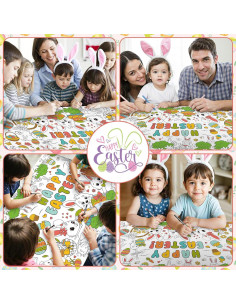 Póster de Colorear Pascua Litmitfu 183x79 cm para Niños 2