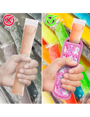 Mangas Reutilizables para Helados 6 Piezas Neopreno Multicolor