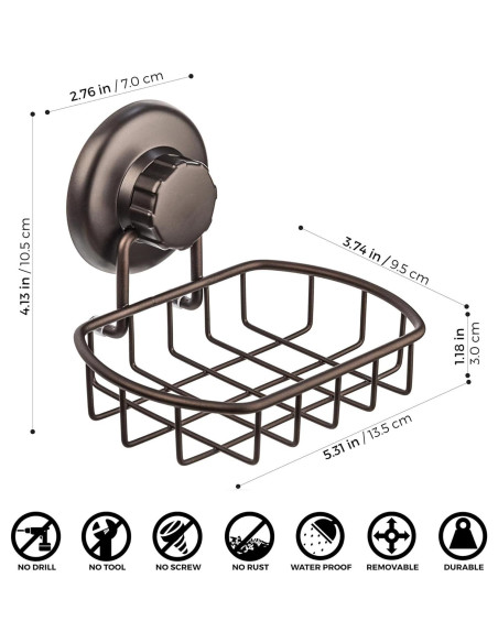 Fregadero de Jabón HASKO Acero Inoxidable Bronce 11.48x13.49 cm