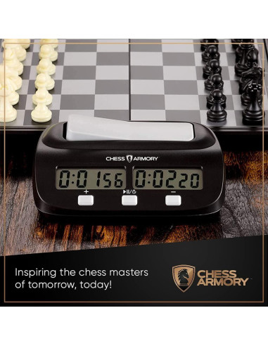 Reloj Digital de Ajedrez Chess Armory - Temporizador Portátil