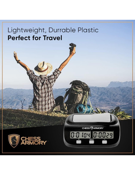 Reloj Digital de Ajedrez Chess Armory - Temporizador Portátil