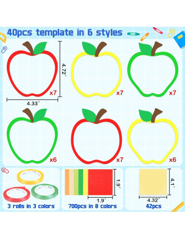 Kit de Manualidades Renbuzhu 40PCS en Forma de Manzana