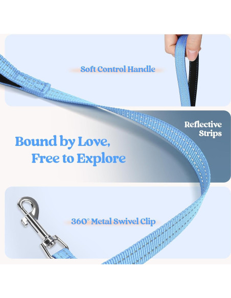 Conjunto Arnés y Correa Rabbitgoo XXXS Azul Naranja Transpirable