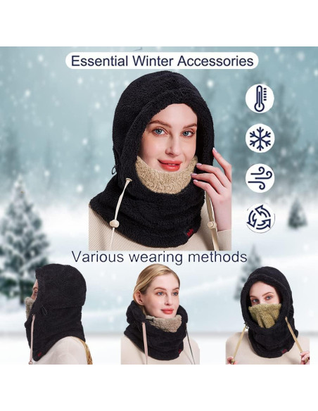 Pasamontañas Polar Resistente al Viento para Hombre y Mujer