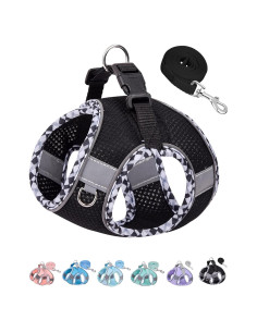 Arnés para Perros Pequeños Petank XXS Negro, Sin Tirar