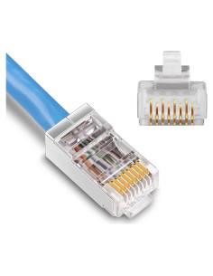 Conectores RJ45 Cat6 Blindados iGreely 50 Unidades 8P8C