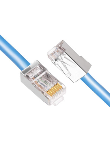 Conectores RJ45 Cat6 Blindados iGreely 50 Unidades 8P8C
