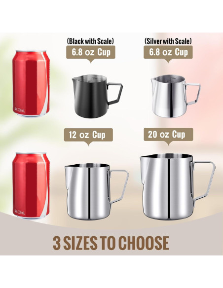 Jarra Espumadora de Leche HULISEN 200ml Acero Inoxidable
