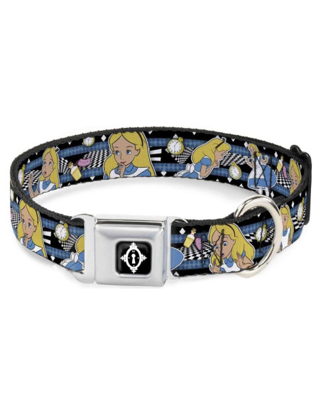 Collar de Perro Buckle-Down Disney 23-38 cm Negro y Blanco