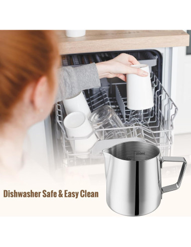 Jarra Espumadora de Leche HULISEN 200ml Acero Inoxidable