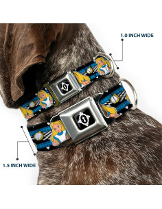 Collar de Perro Buckle-Down Disney 23-38 cm Negro y Blanco 2