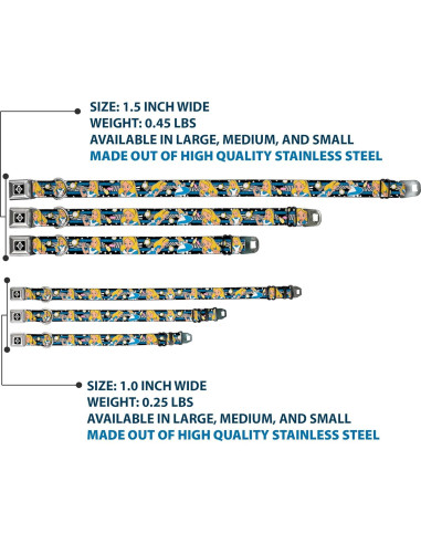 Collar de Perro Buckle-Down Disney 23-38 cm Negro y Blanco