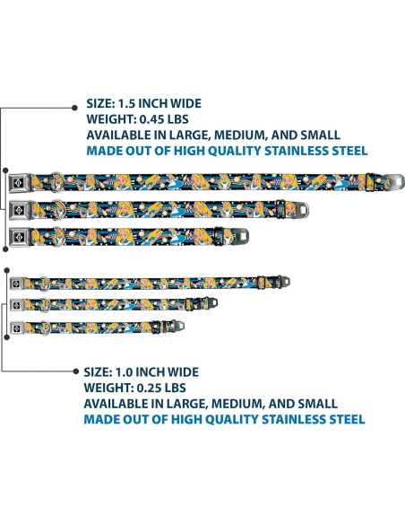 Collar de Perro Buckle-Down Disney 23-38 cm Negro y Blanco