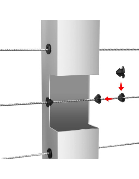 Grommets de Goma BLIKA para Barandillas de Cable - 50 Piezas