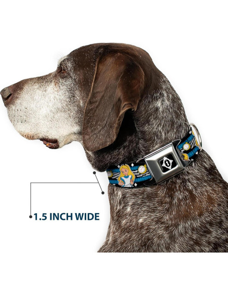 Collar de Perro Buckle-Down Disney 23-38 cm Negro y Blanco