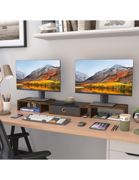 Soporte Elevador para 2-3 Monitores WESTREE Ajustable con Cajón