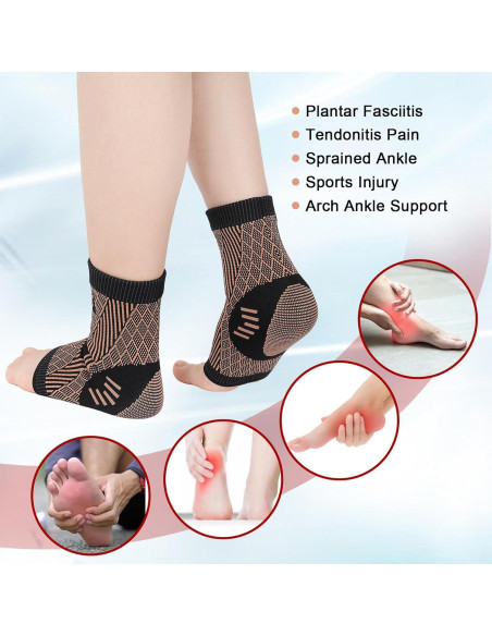 Soporte de Tobillo Vigorwise con Cobre - Férula y Compresión