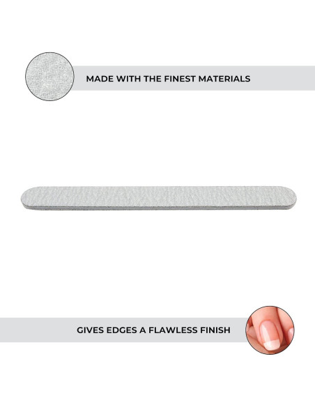 Limas de Uñas Doble Cara ForPro 80/80 Grano 17.78 cm - 50 Unidades