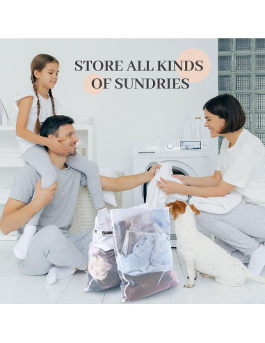 36 Bolsas de Lavandería Nuenen Malla Fina 40x50 cm Gris