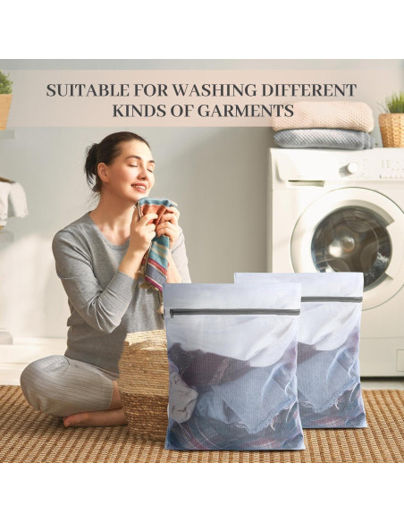 36 Bolsas de Lavandería Nuenen Malla Fina 40x50 cm Gris
