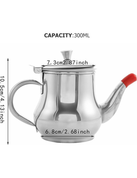 Tanque de Almacenamiento de Aceite Cabilock 300ml Acero Inoxidable