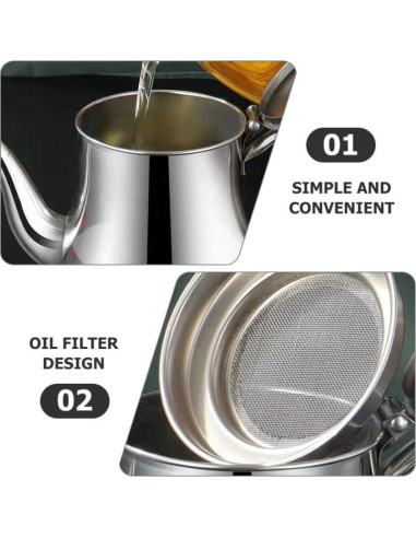 Tanque de Almacenamiento de Aceite Cabilock 300ml Acero Inoxidable