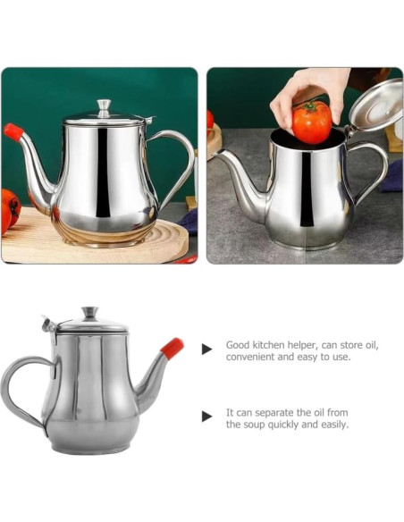 Tanque de Almacenamiento de Aceite Cabilock 300ml Acero Inoxidable