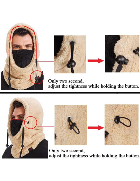 Pasamontañas Polar Resistente al Viento para Hombre y Mujer
