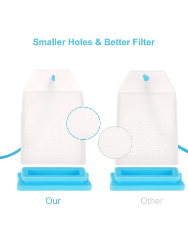 Paquete de 6 Infusores de Té Reutilizables Exptolii Silicona