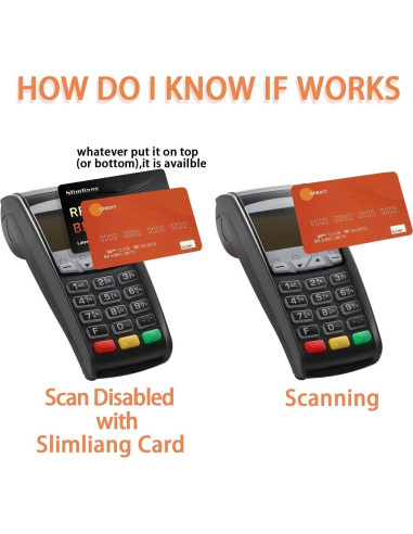 Paquete de 4 Tarjetas Antirrobo RFID Slimliang Oro