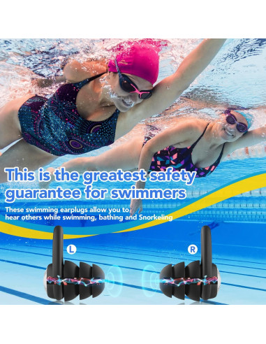 Tapones para Oídos WLSCTY de Silicona para Nadar - 1 Par