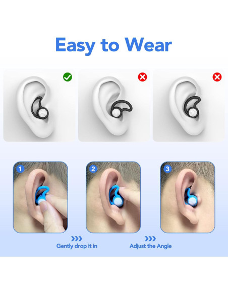 Tapones para Oídos WLSCTY de Silicona para Nadar - 1 Par