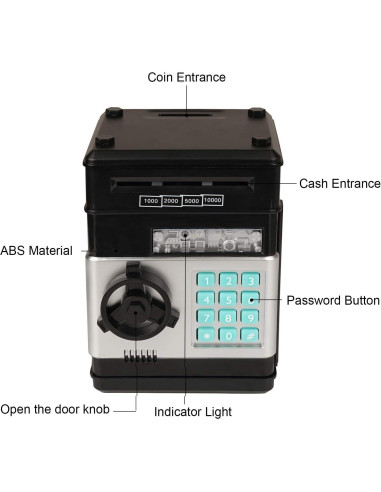 Banco Electrónico Adevena Mini ATM para Niños con Contraseña