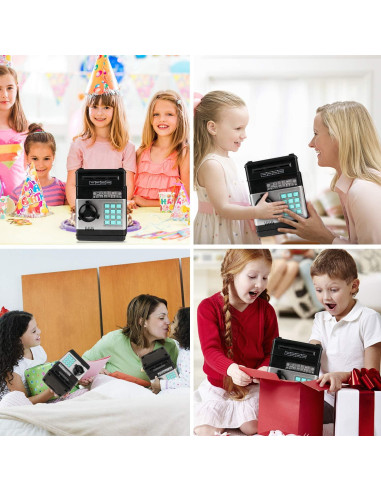 Banco Electrónico Adevena Mini ATM para Niños con Contraseña