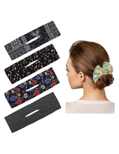 4 Piezas Donut Mágico para Cabello DINPREY - Moño Suave Negro