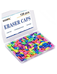 Tapas de Borradores de Lápiz Ezzgol 128 Piezas Sin Látex