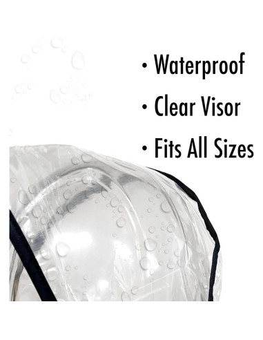 Bonete de Lluvia Donna para Mujeres con Visera Transparente